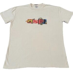 Misfit Mad Minds Marven Cut Out Lettering Tee  M/SF/T Brand Cream MSFT Mens MED